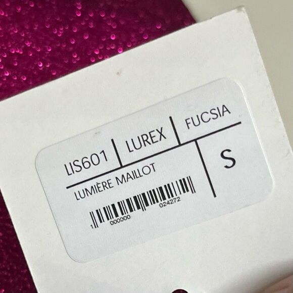 Oseree Lumiere Maillot Swimsuit Women’s Small Fuchsia Pink Glitter One Piece New - Picture 14 of 16